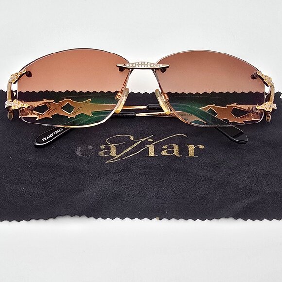 Caviar Champagne Series M5555 C21 Gold w/ Swarovski Crystals